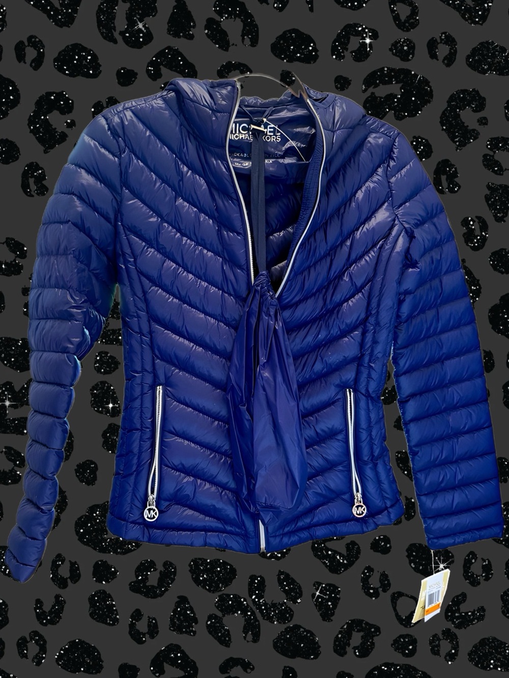 Michael Kors Blue Packable Quilted Puffer Jacket NWT Women’s Size Small